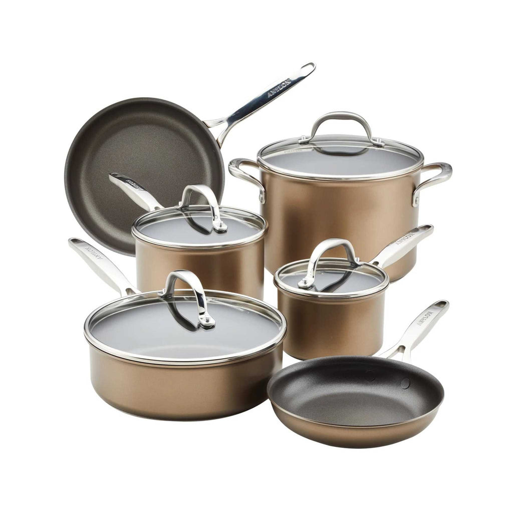 Anolon bronze 10 piece cookware set