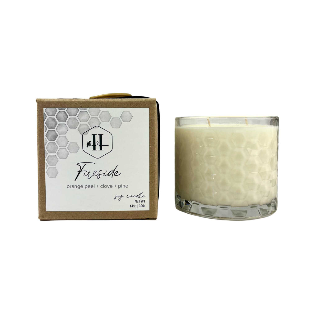 Soy candle 14 oz. Fireside scent