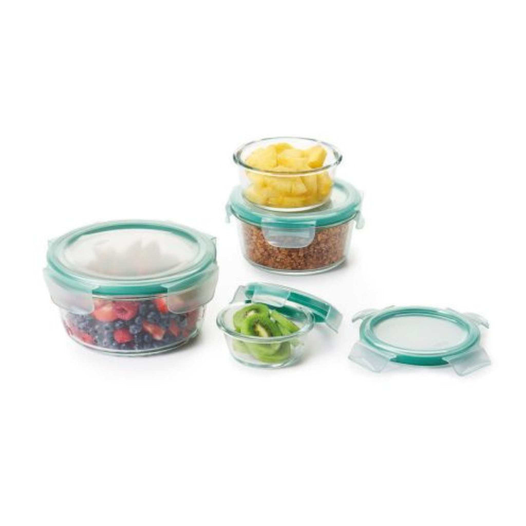 Good Grips 8 piece smart seal glass round container set