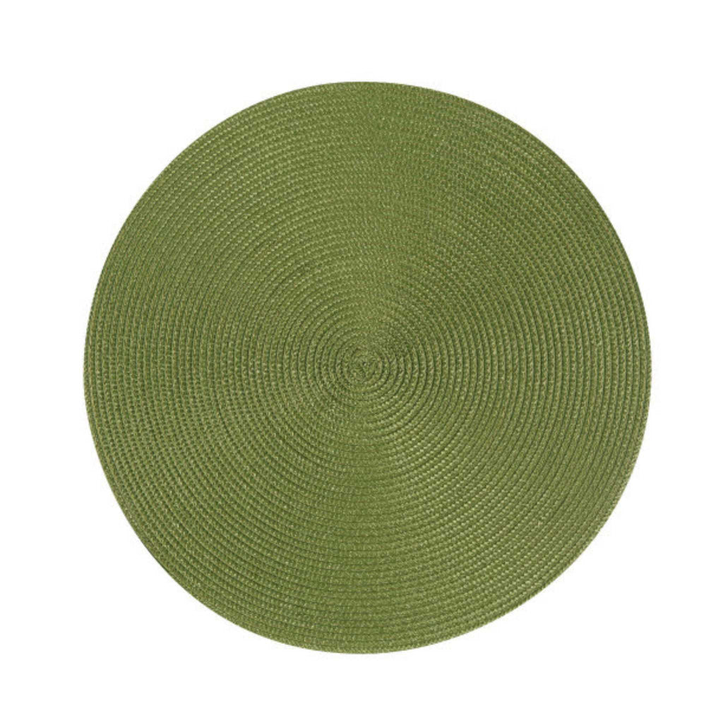 Placemat round disko fir green