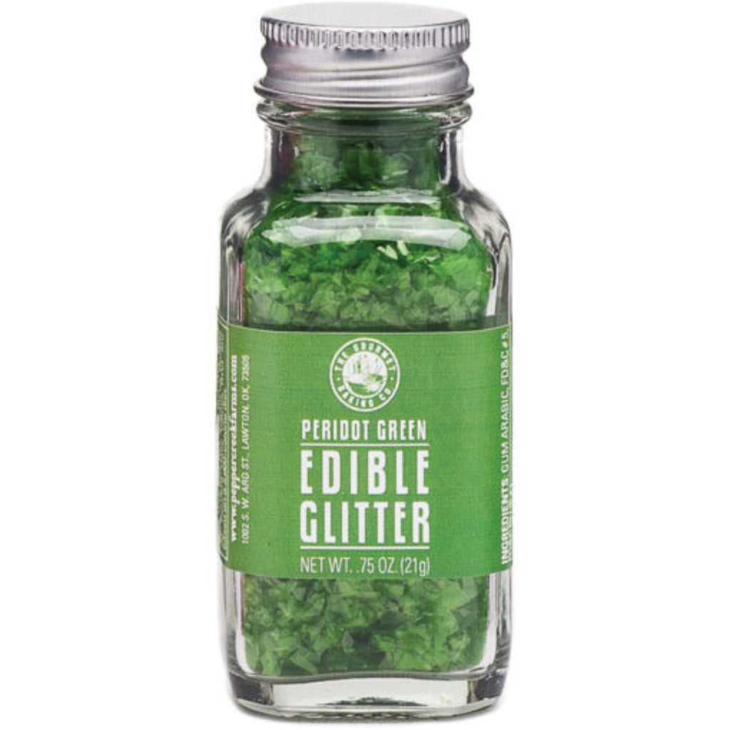 green edible glitter