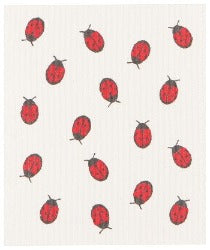 Swedish Dishcloth - Flyaway Ladybug
