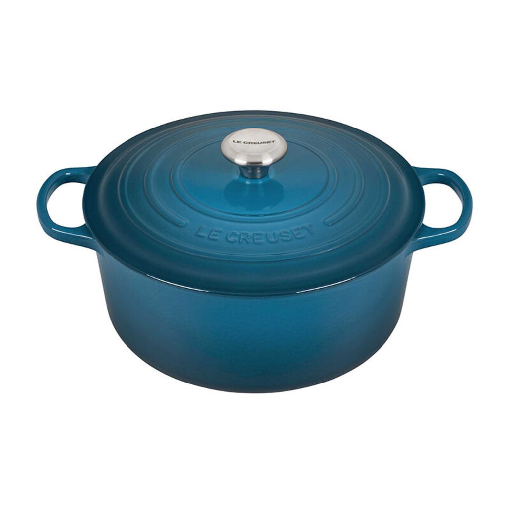 5.5 qt round dutch oven by Le Creuset in Deep Teal
