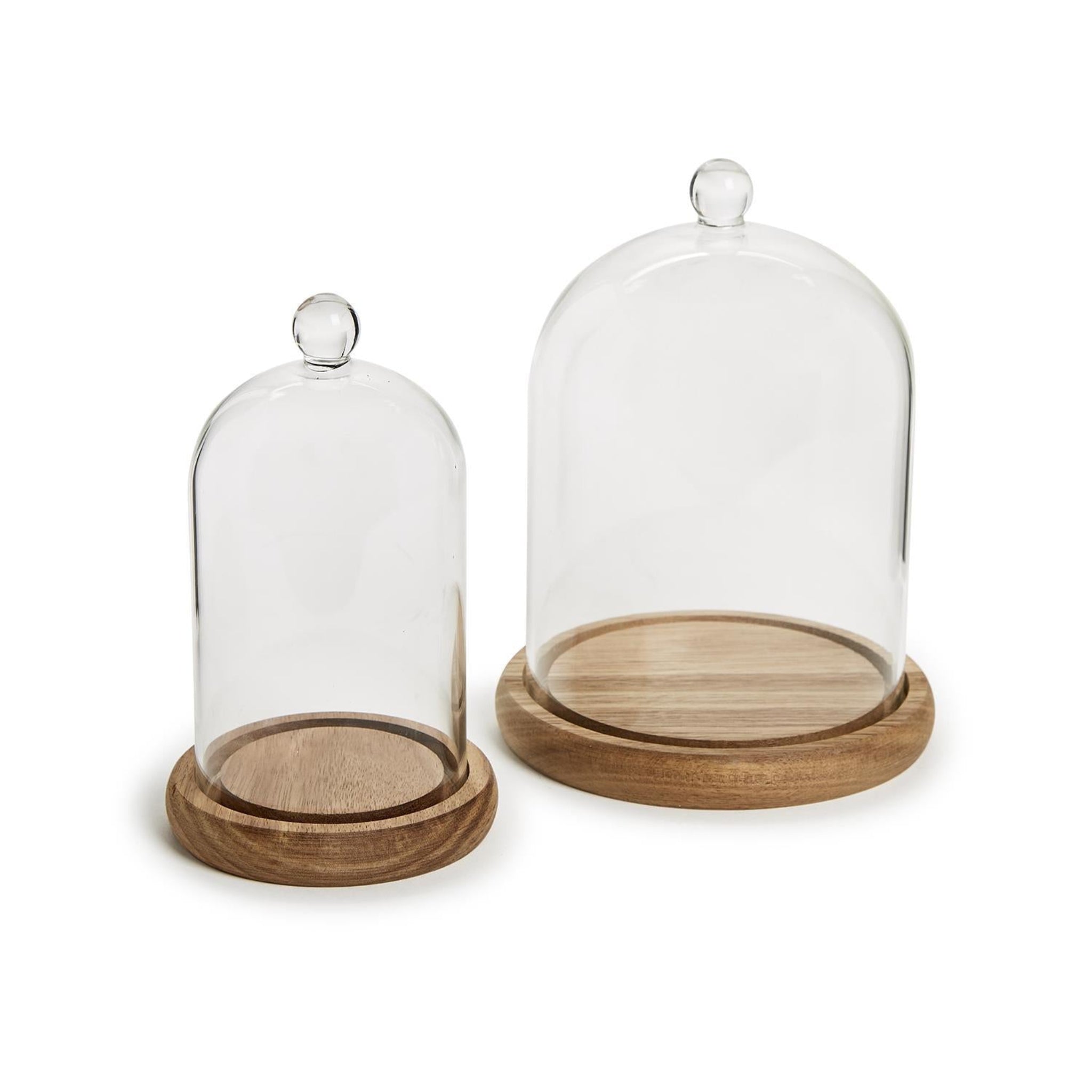 Cloche w/Ball Handle & Wood Base