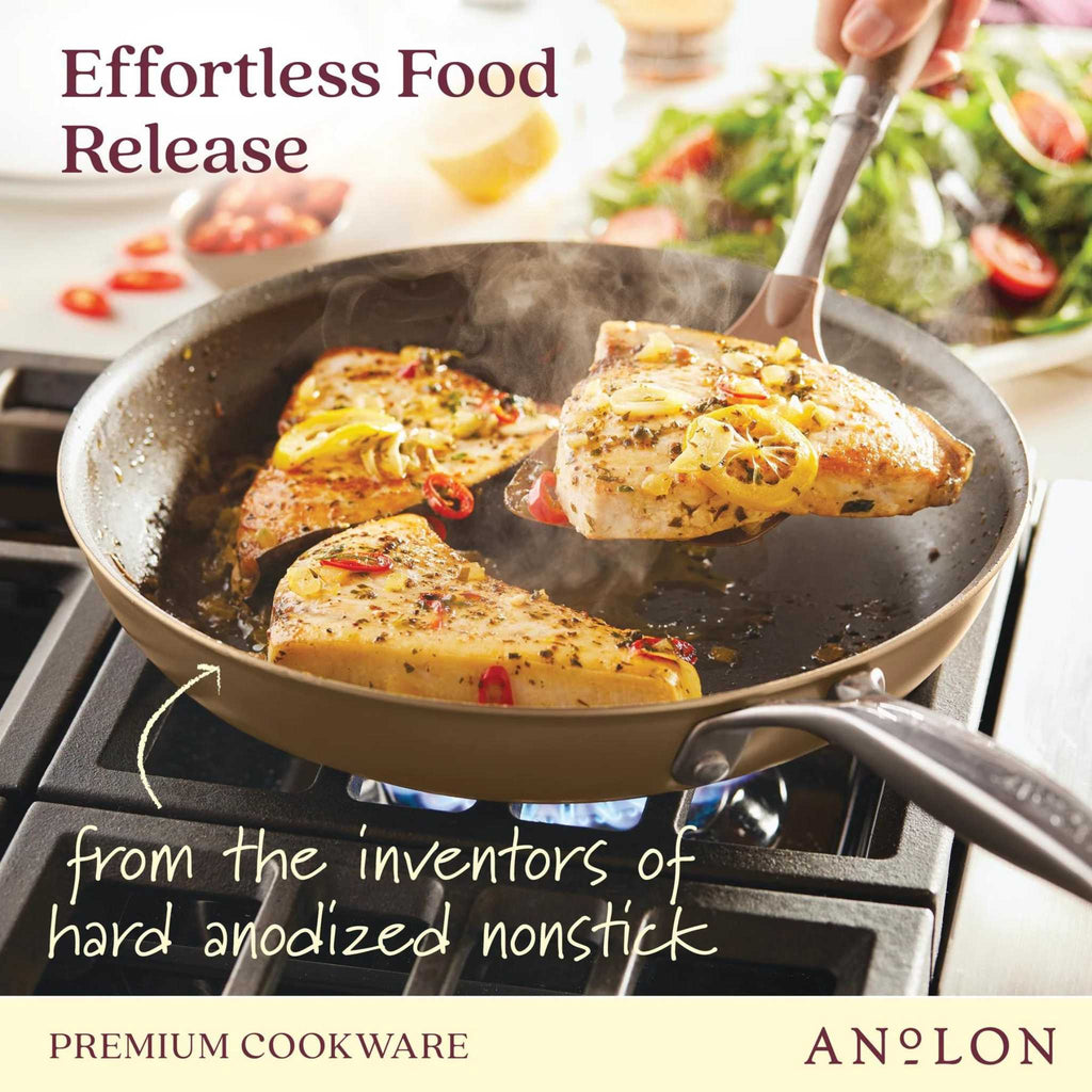 Anolon cookware has hard anodized nonstick