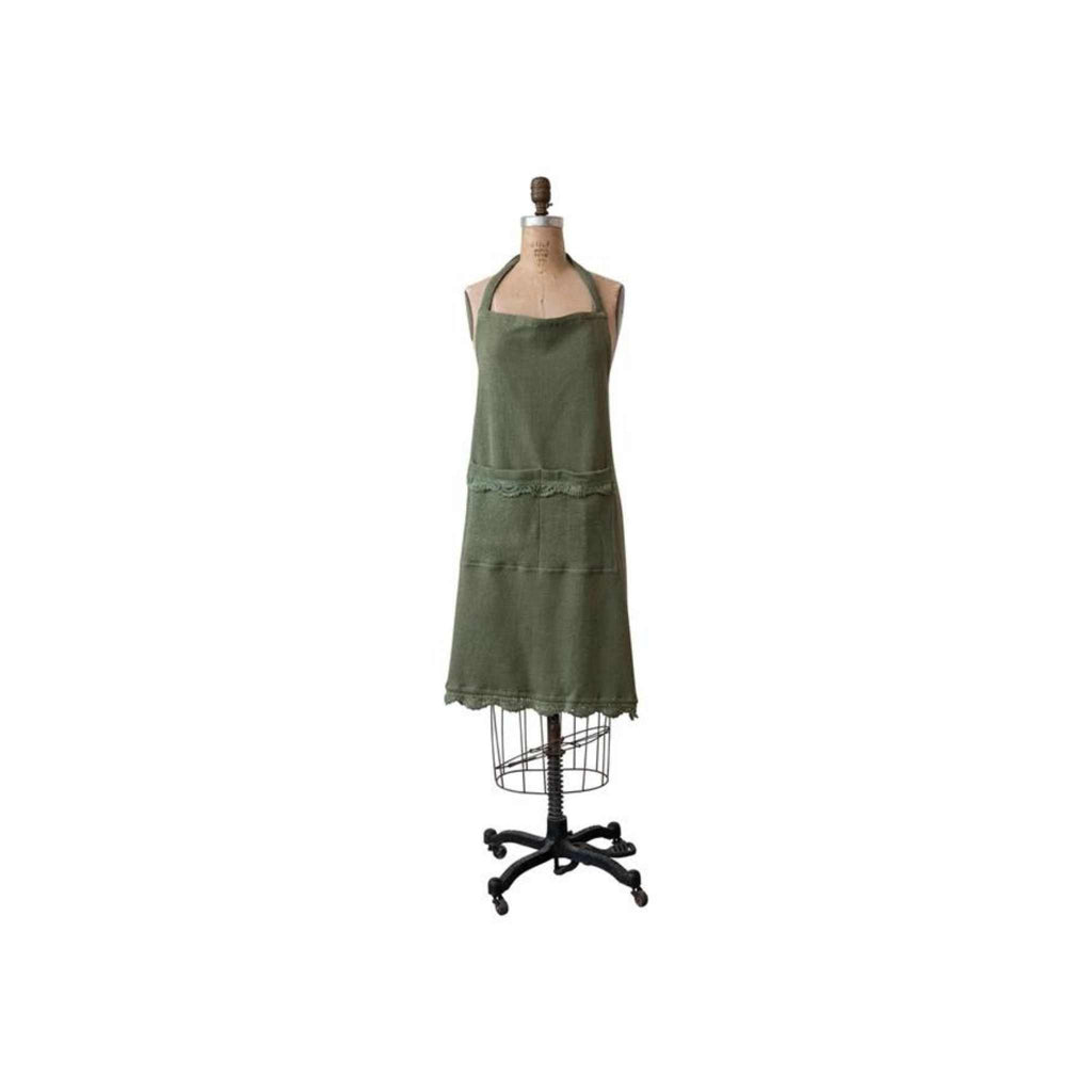 Apron-with-pockets-olive-green