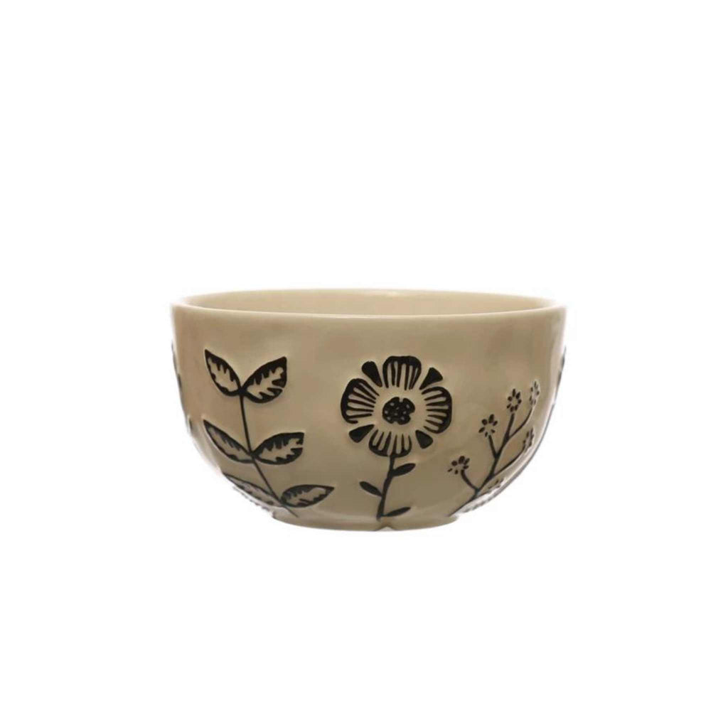 Bowl handpainted with flowers