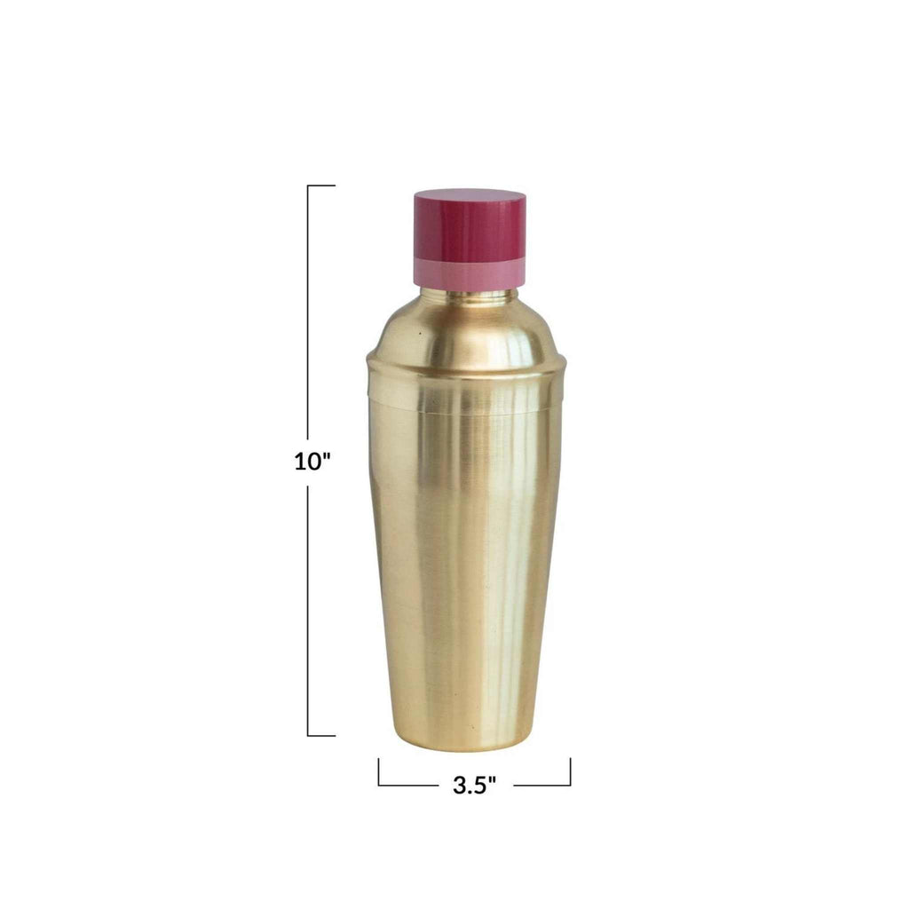 Cocktail shaker with pink top dimensions