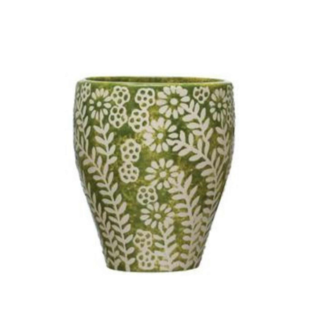 Cup tulip shape floral green