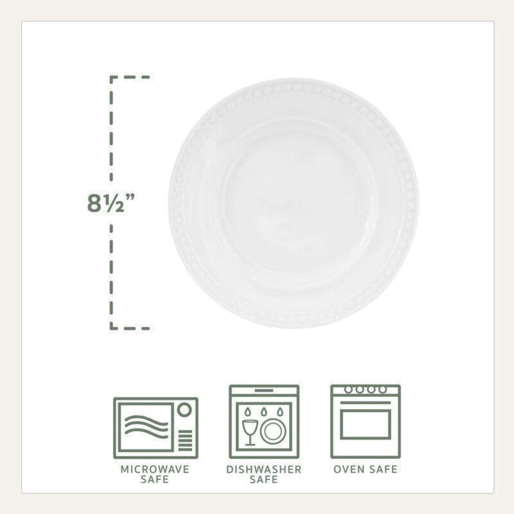 Everyday white beaded salad plate by Fitz and Floyd.