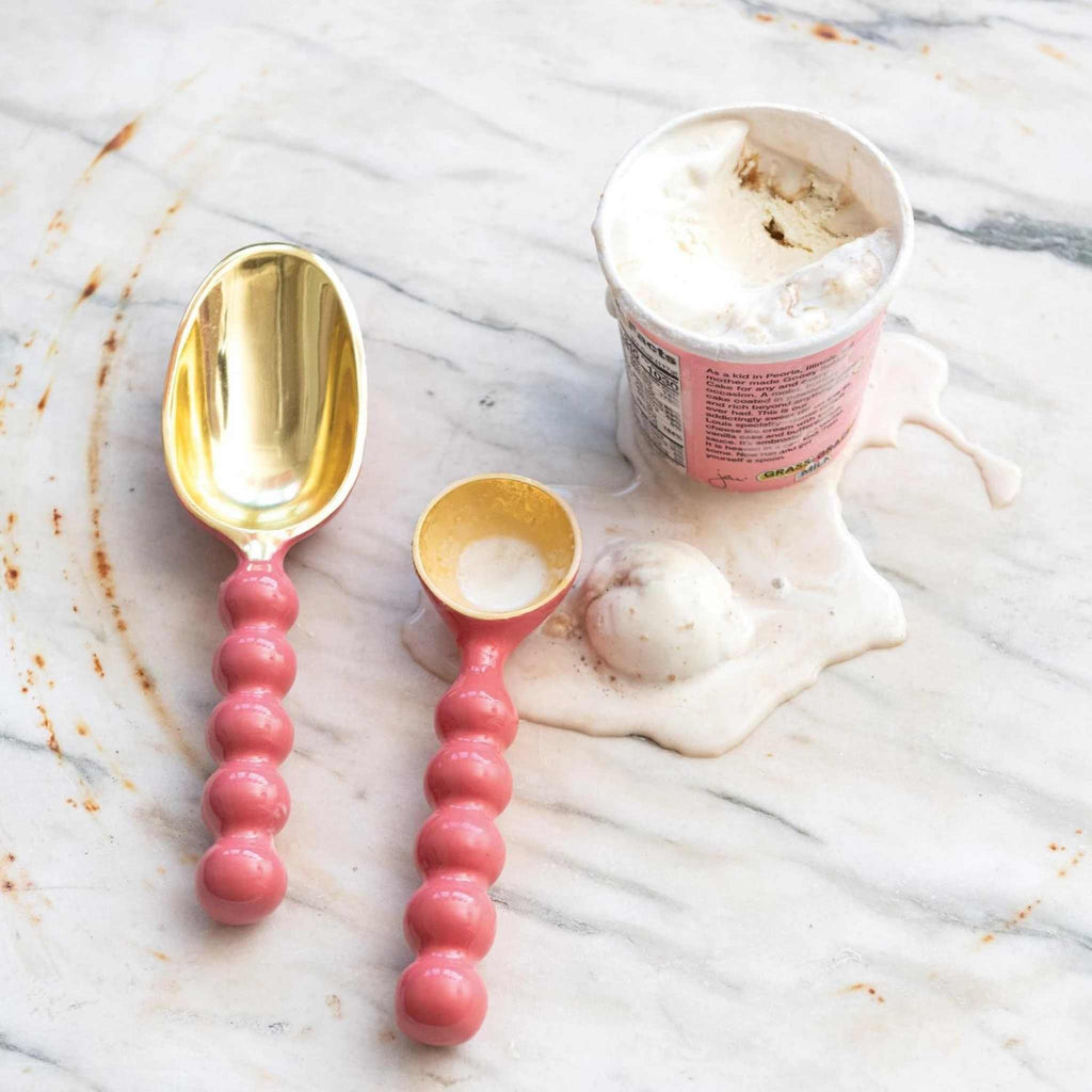 Ice cream scoop pink and gold lifestyle