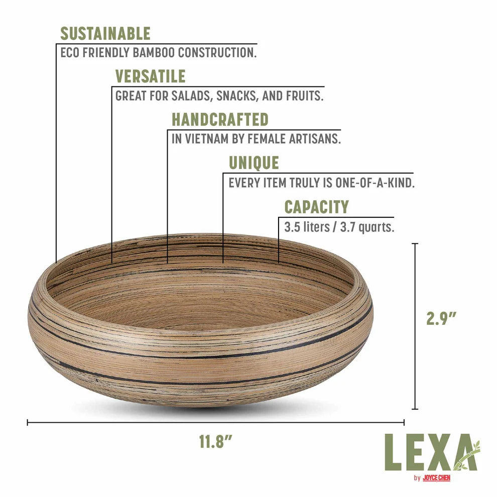 Bamboo Fruit Bowl - Black