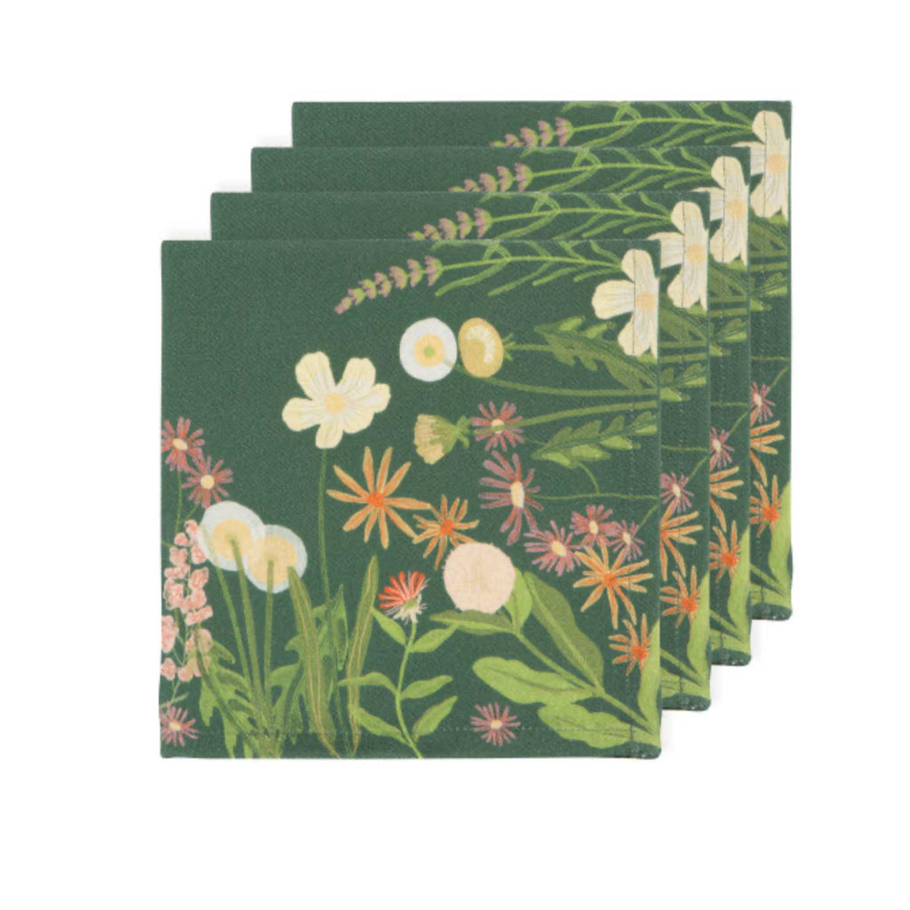 Napkins set of 4 bees and blooms 