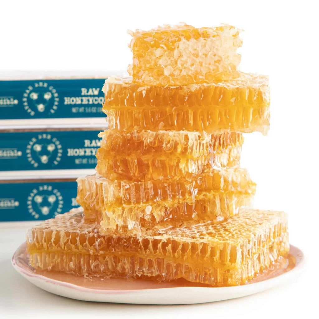 Stack of raw honeycomb from Savannah Bee Company