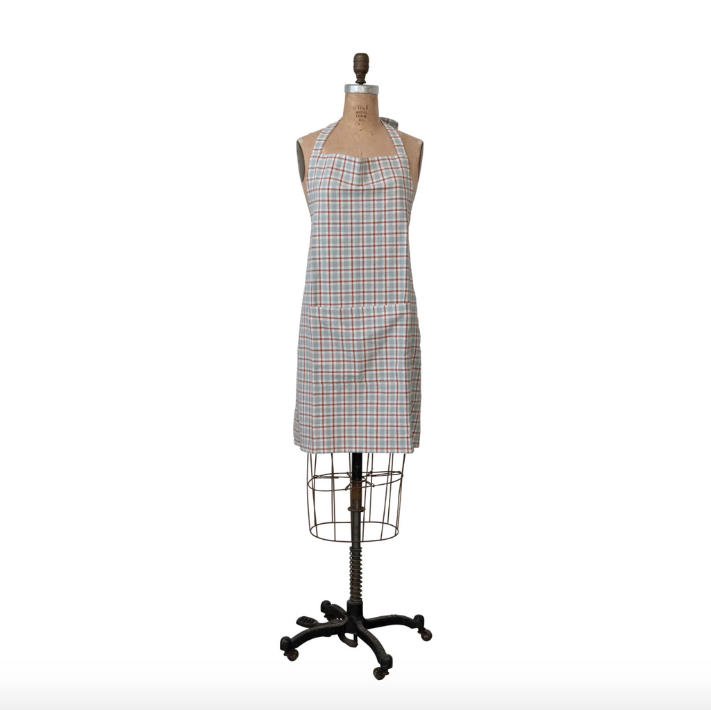 Apron - Grey and Sienna Cotton