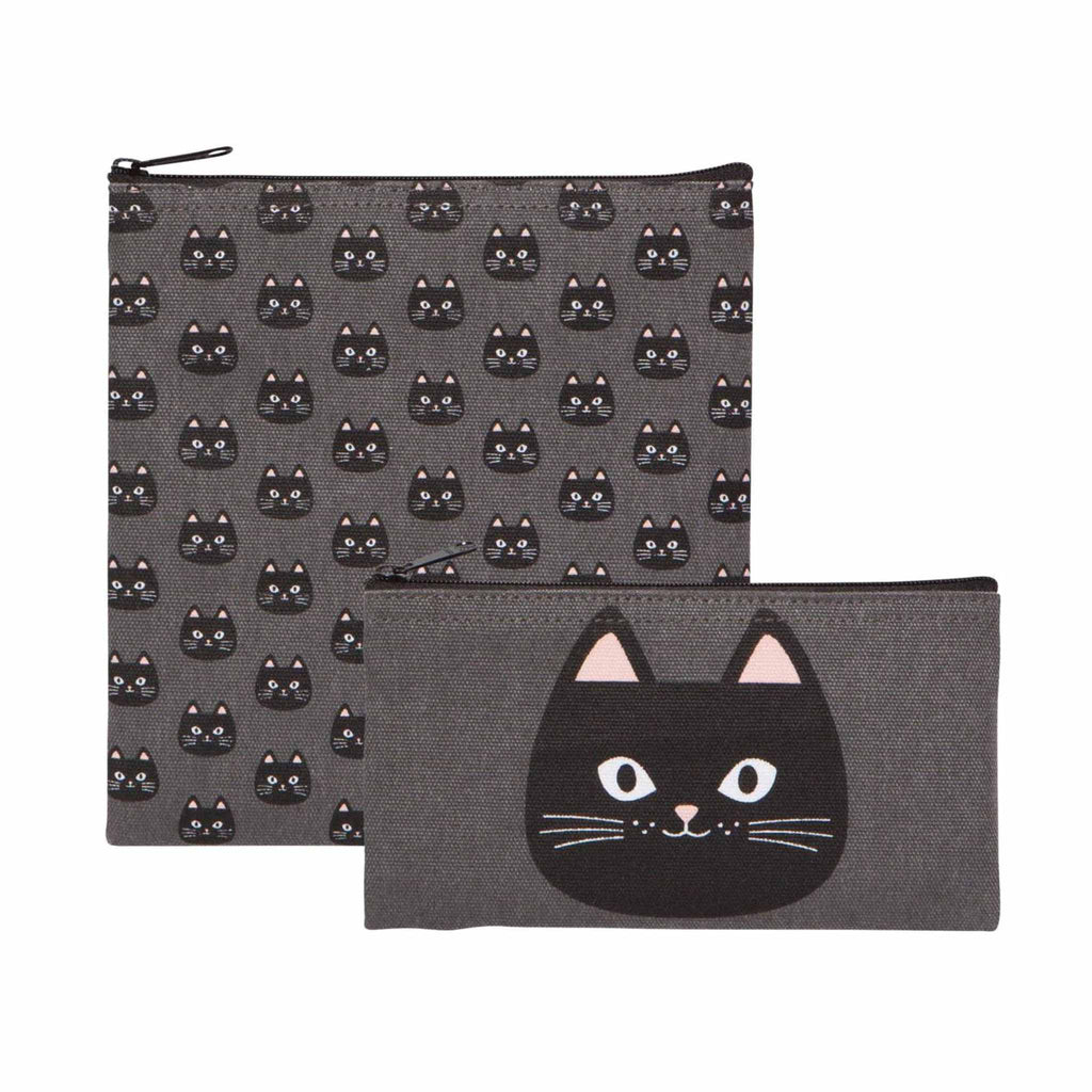 Snack bag set of two with cat design