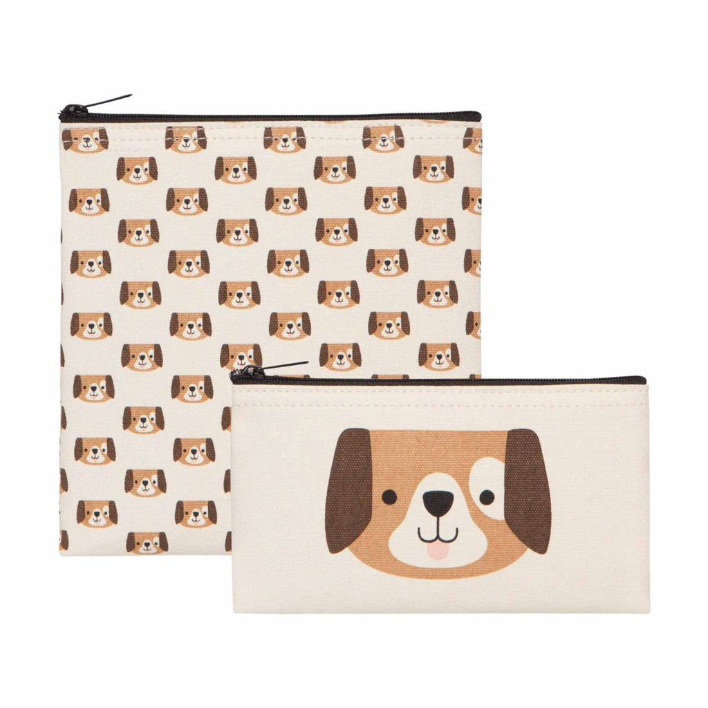 Snack bag set of two with dog design