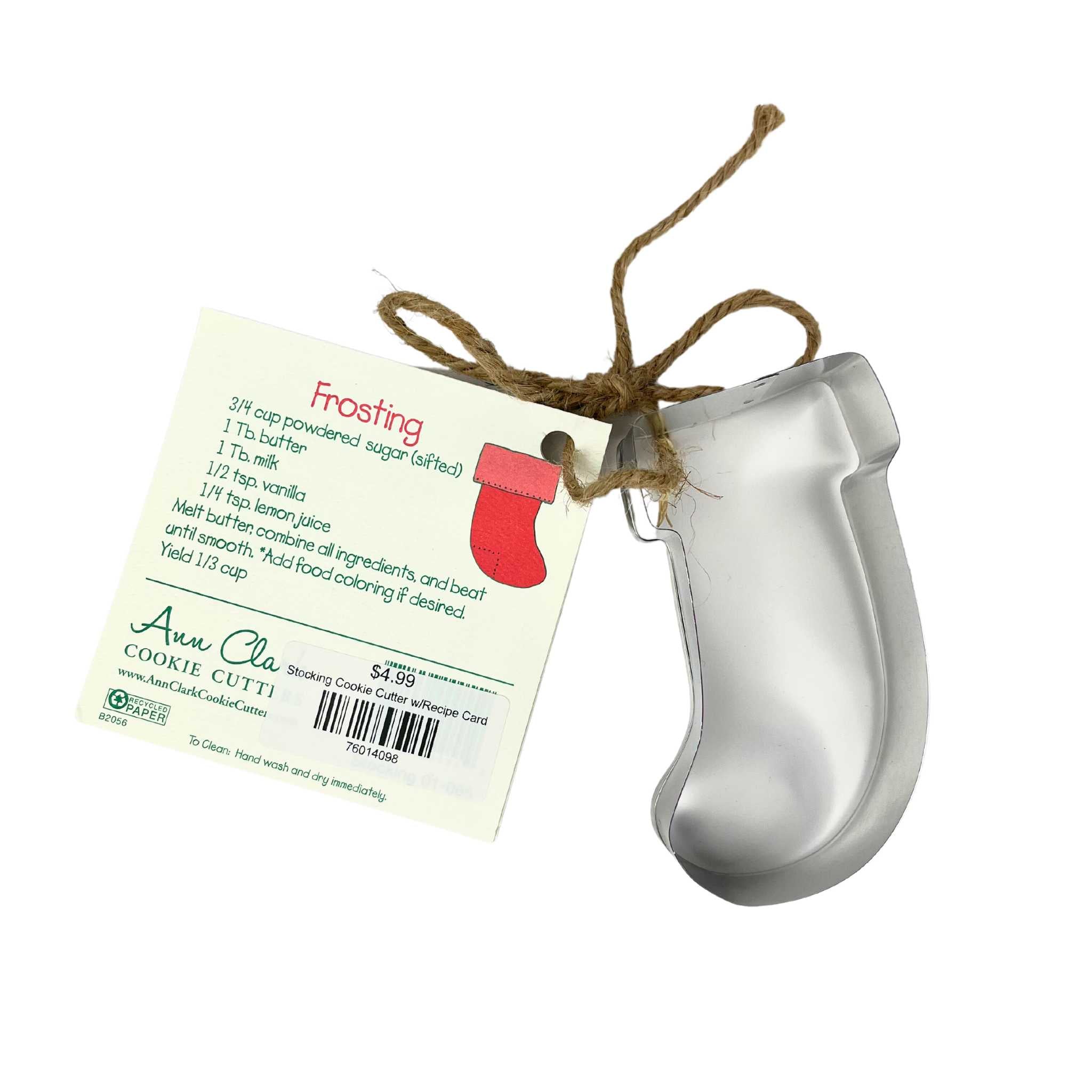 Stocking Cookie Cutter w/Recipe Card