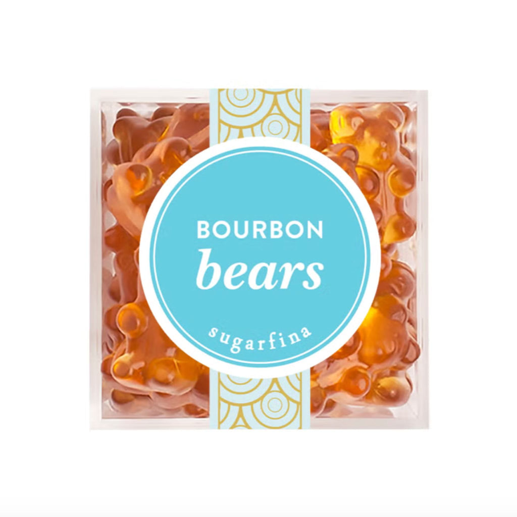 plastic box of light brown gummy bears