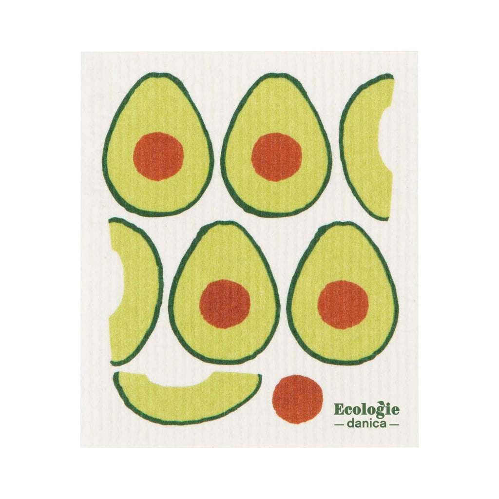 Swedish dish cloth with avocado design
