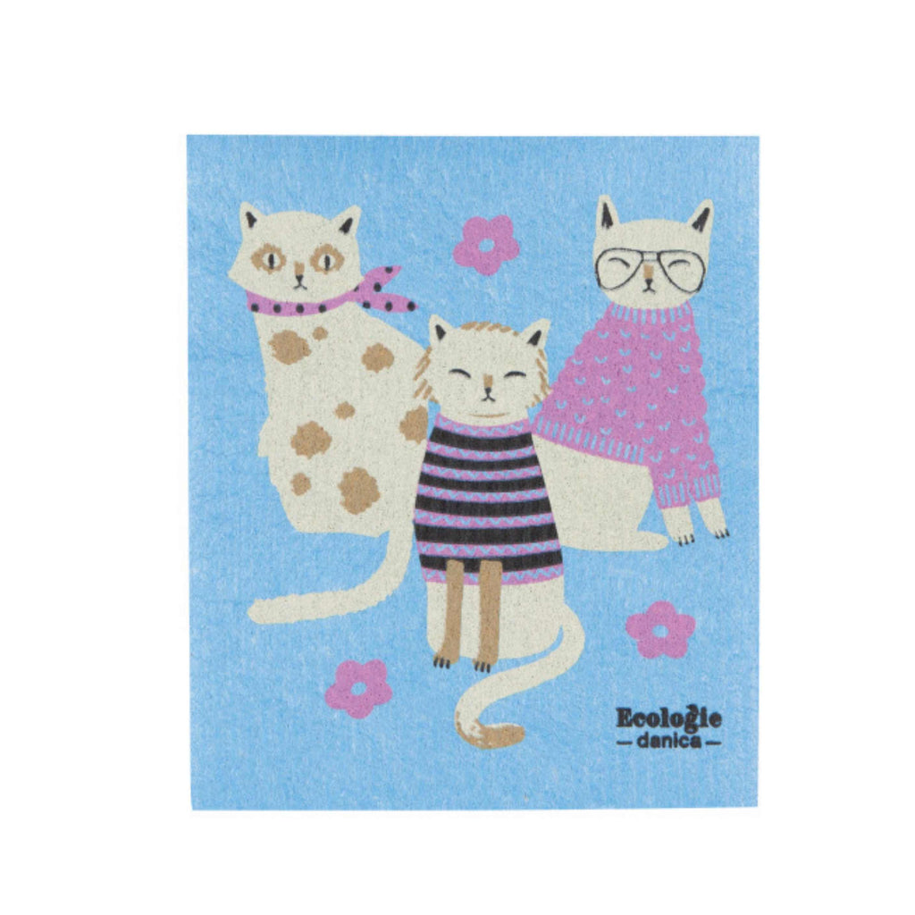 Swedish sponge cloth feline fine design