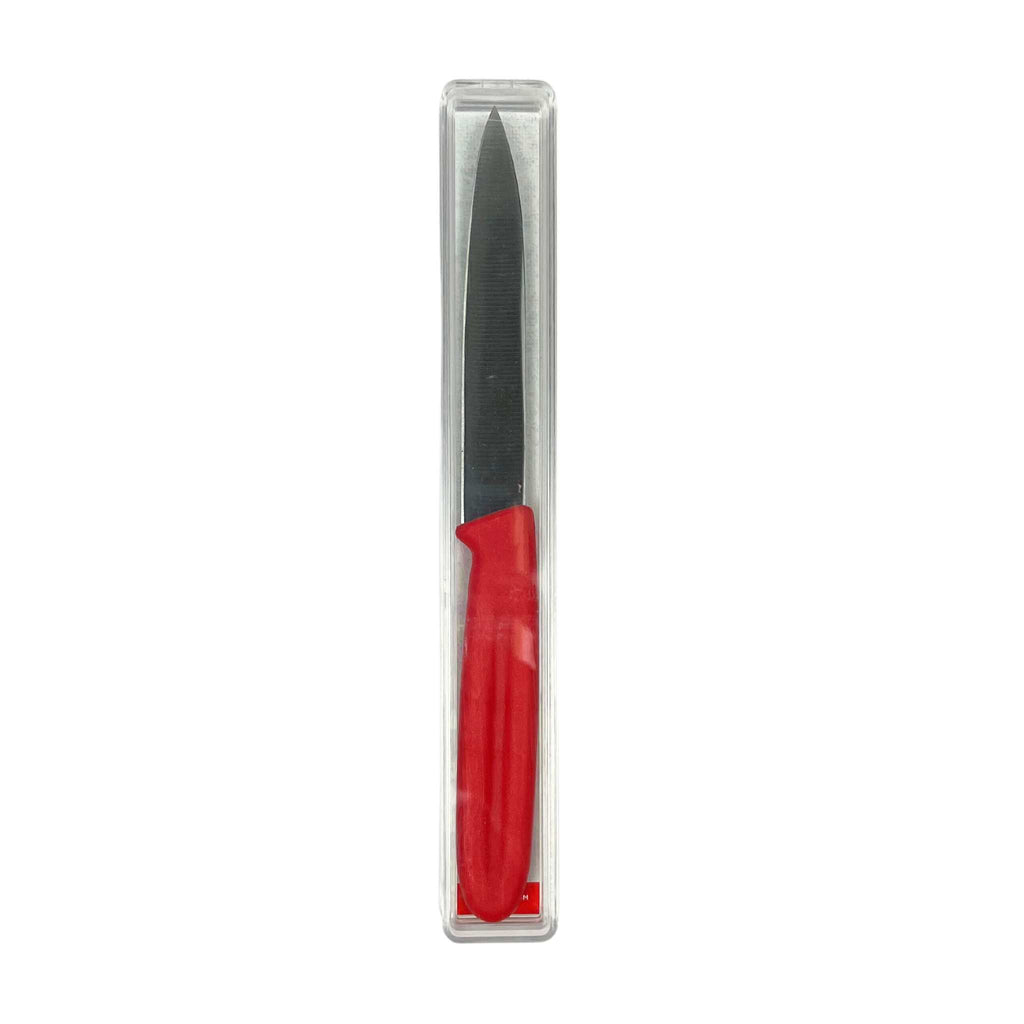 swiss paring knife in red