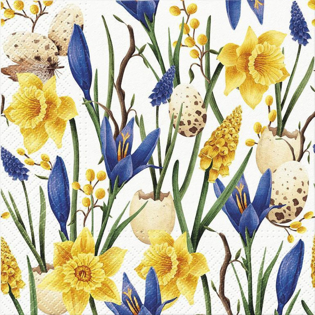 muscari & daffodil napkins