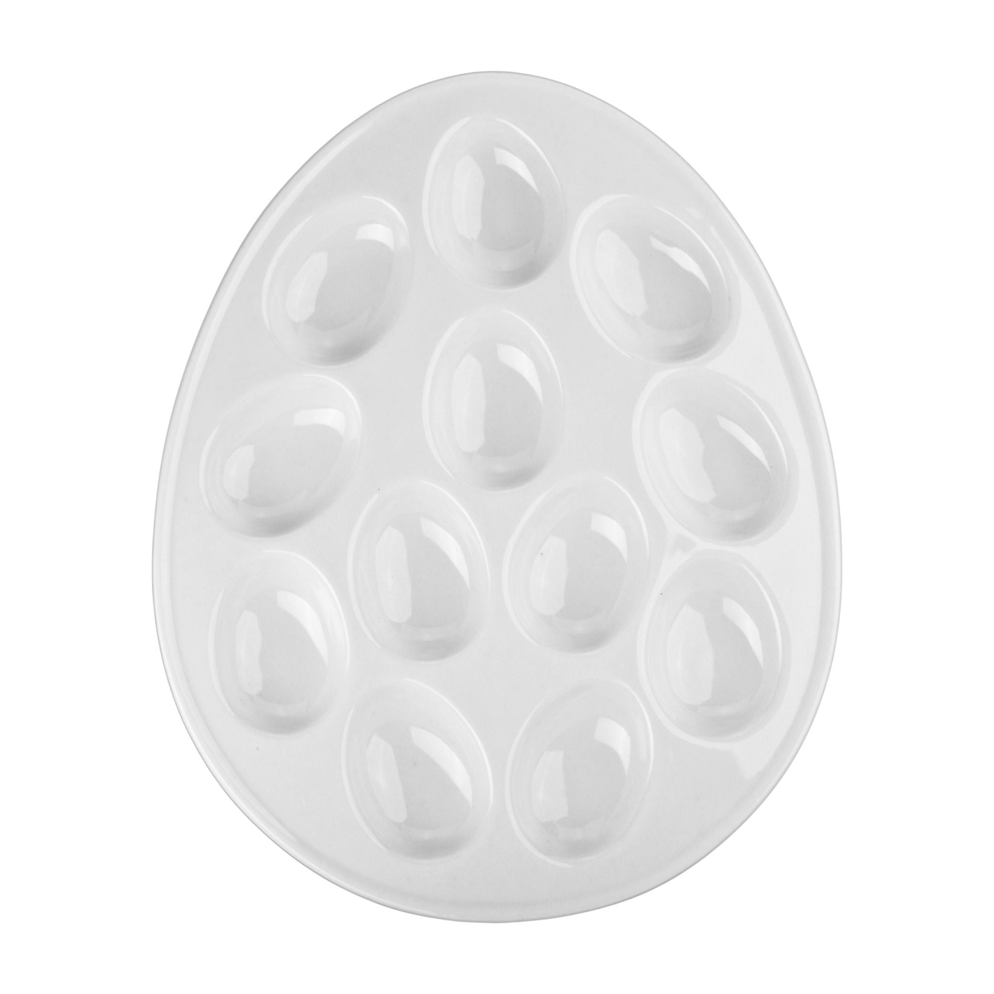 White Deviled Egg Plate