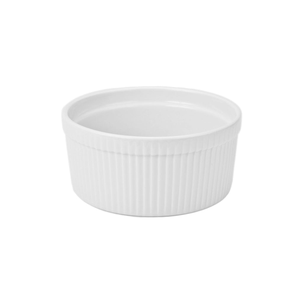 White Souffle Dish - Medium