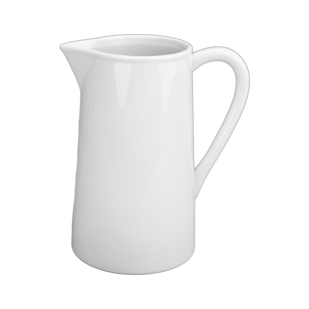 White Straight Side Pitcher - 2.5 Qt