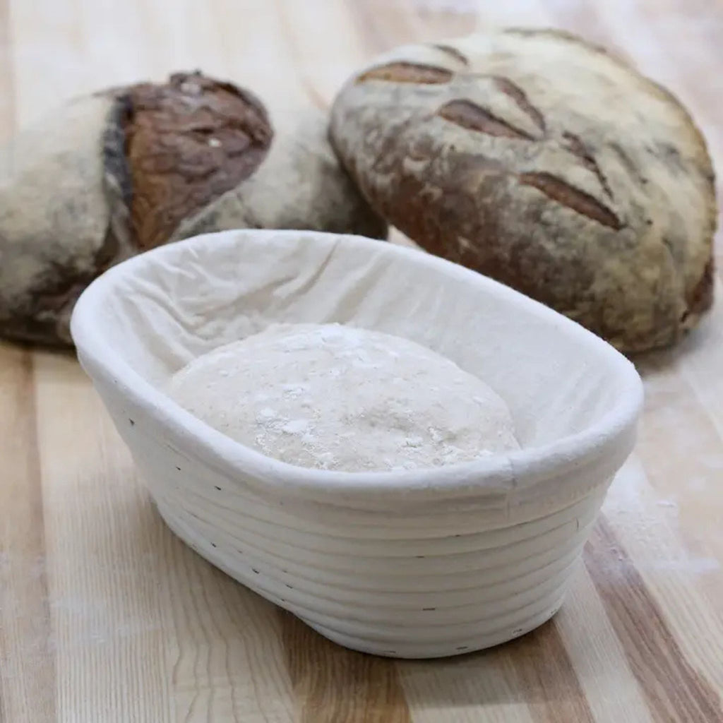 Bread Proofing Basket - Oval in use