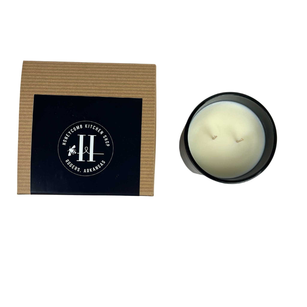 Candle honeycomb home with gift box top view