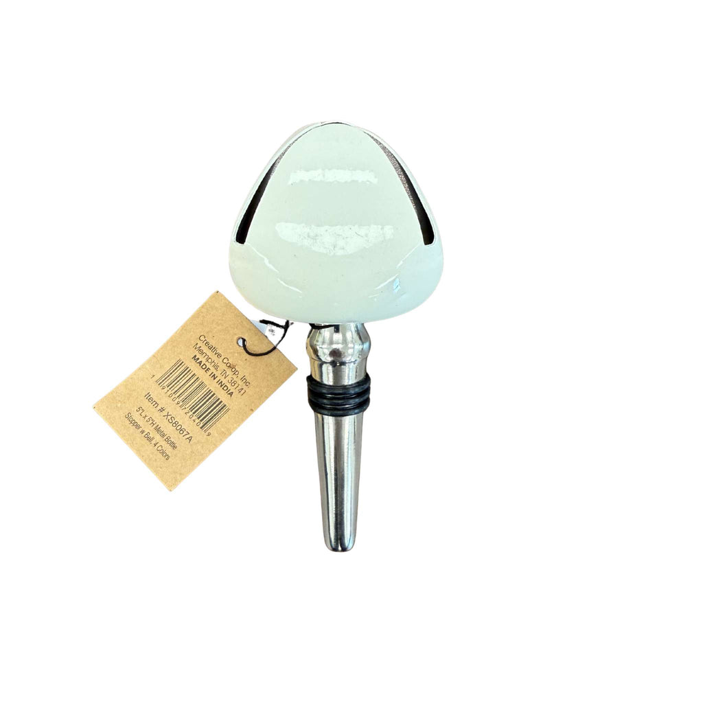 cream wine stopper with bell