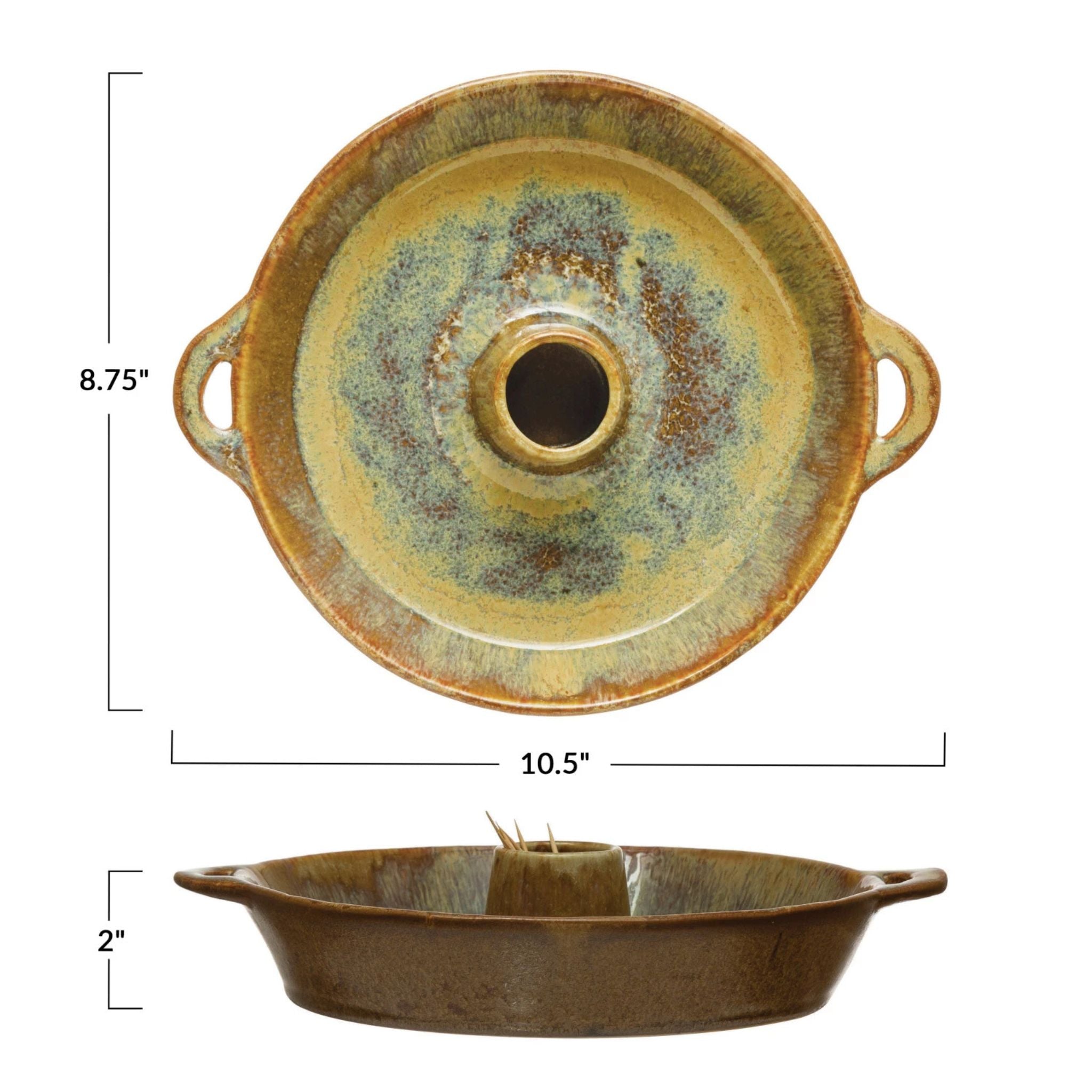 Dish w/Toothpick Holder