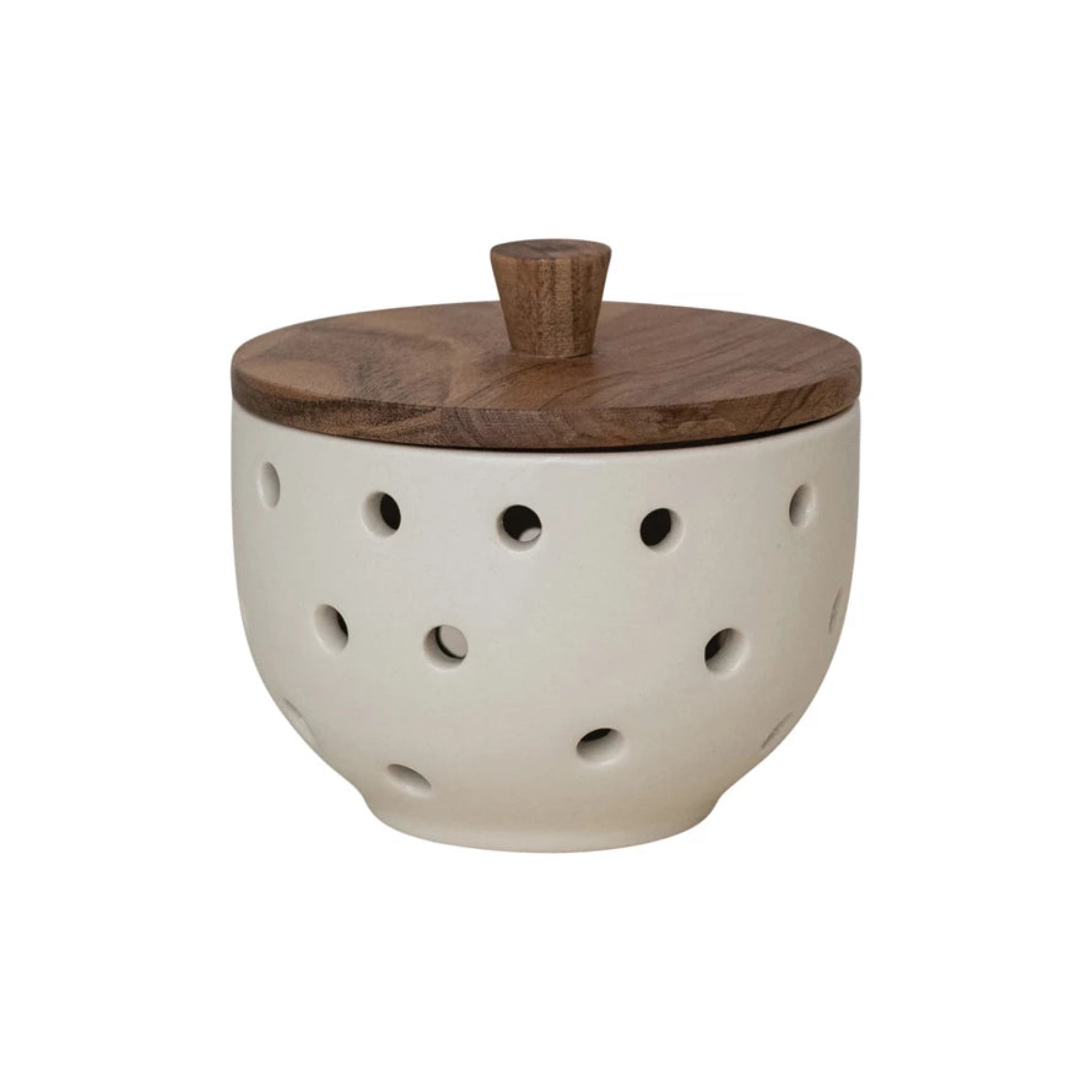 Garlic Keeper w/Wood Lid