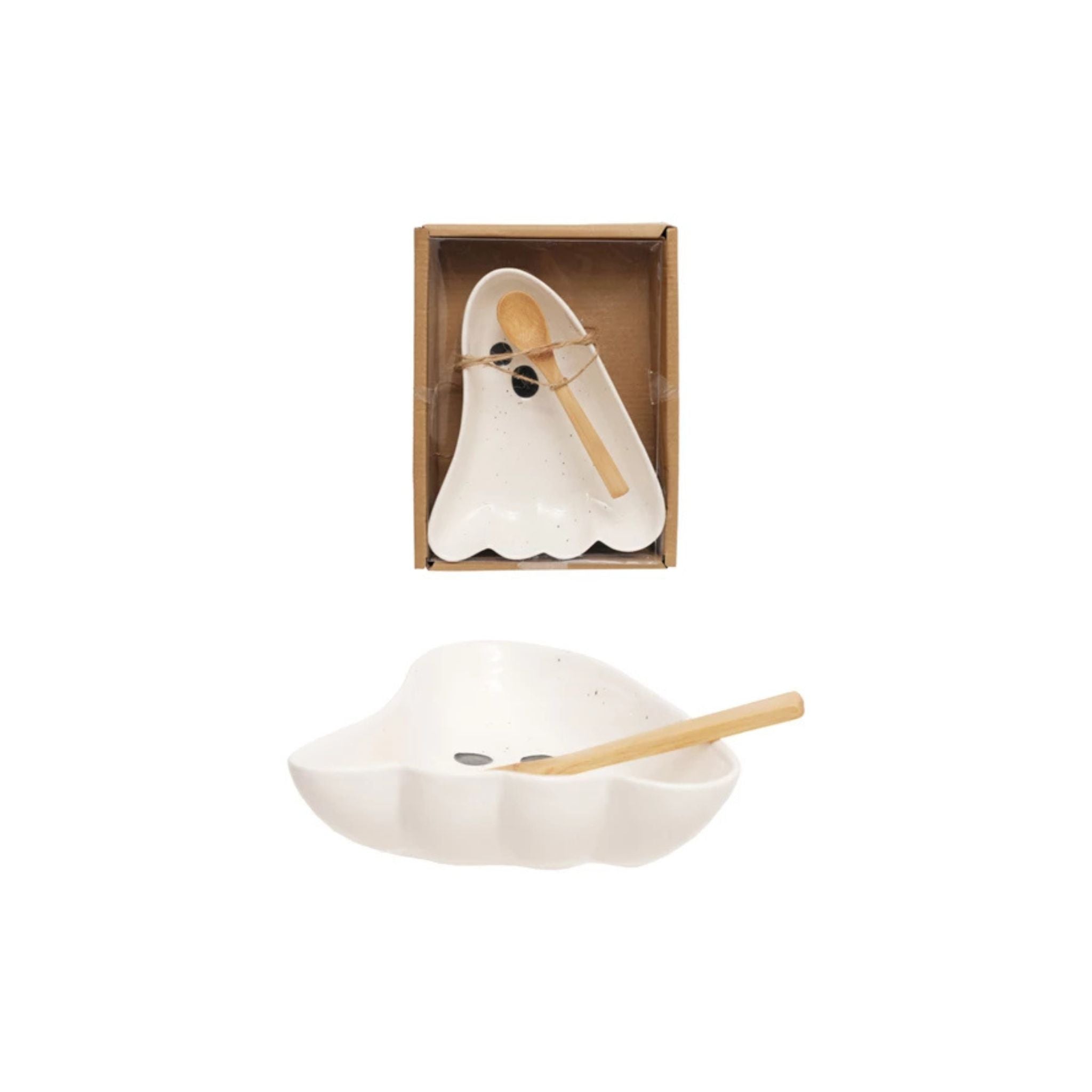 Dish - Ghost Shape w/Spoon