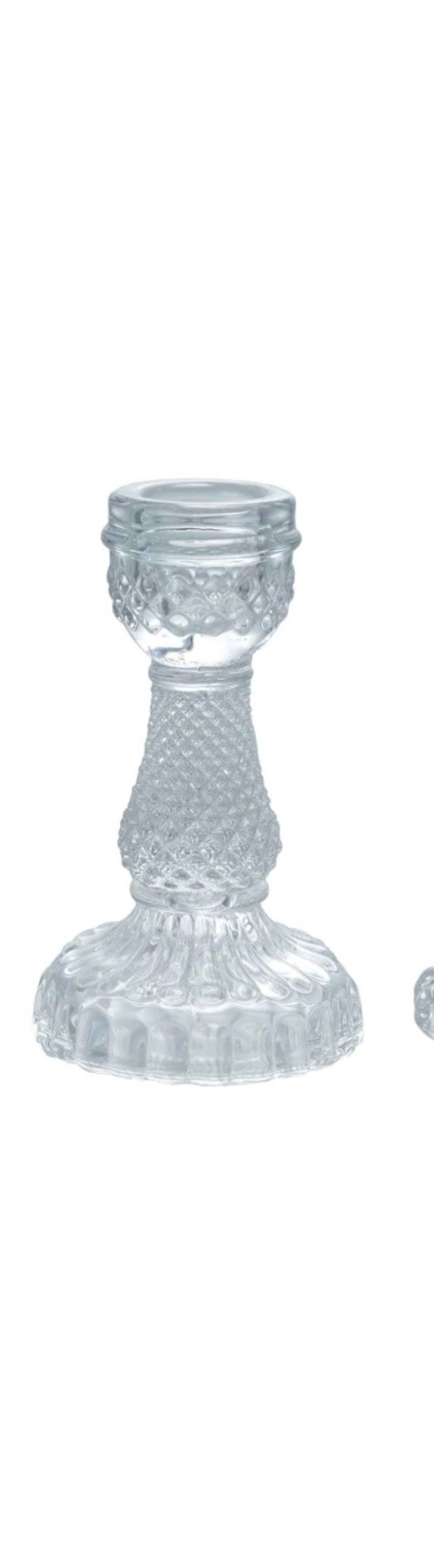 Glass Taper Holder - Clear, style 2