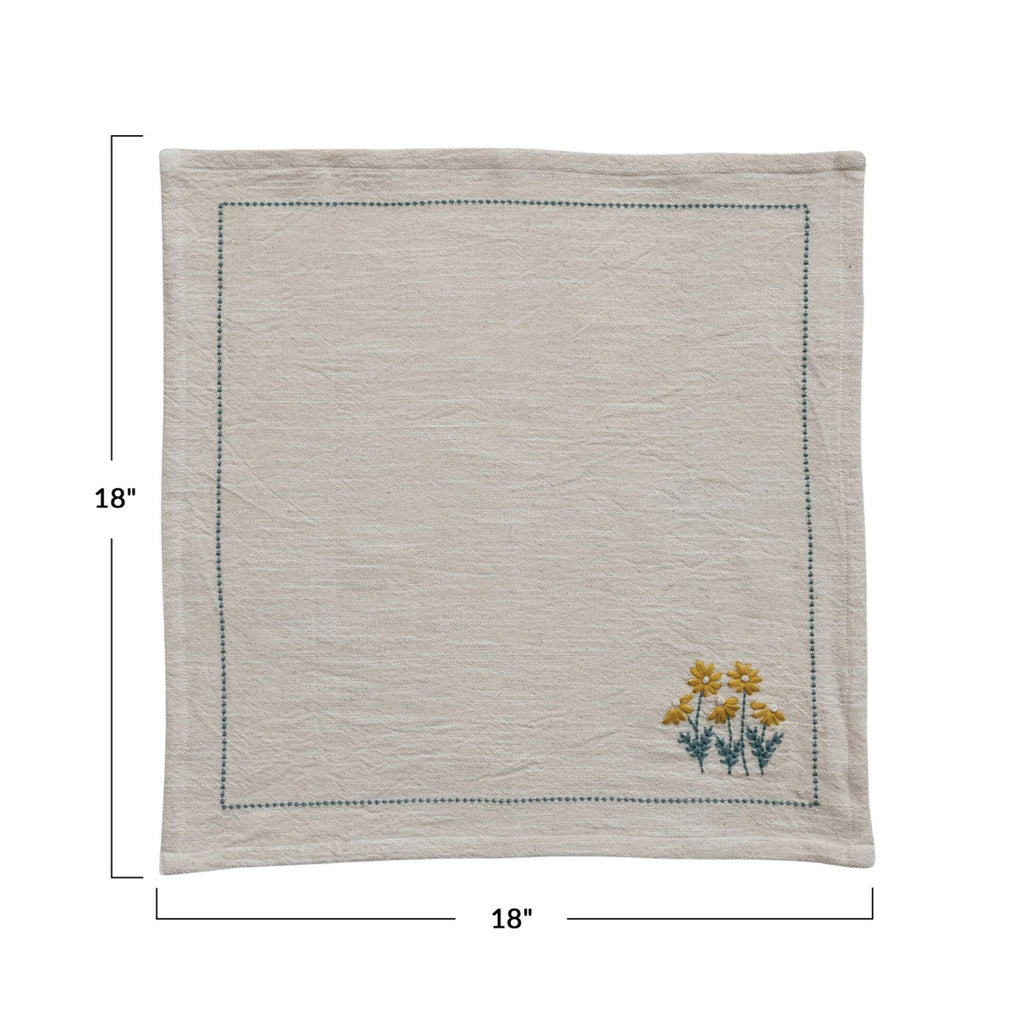 Napkin Set - Flowers & French Knots