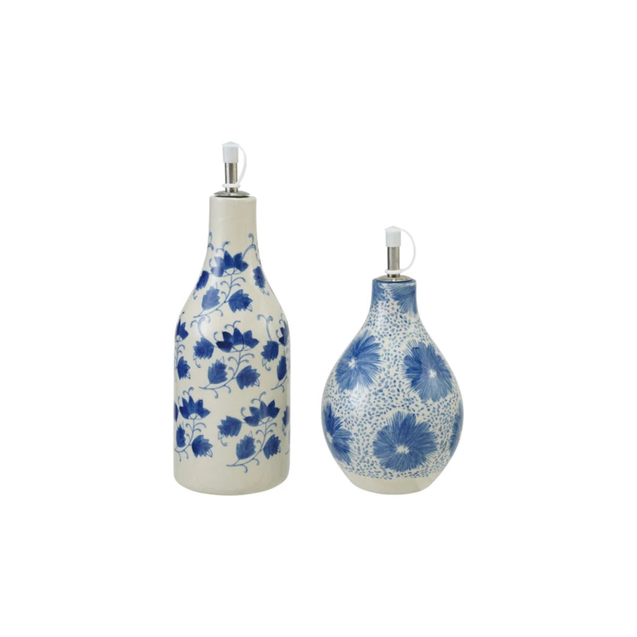 Oil Cruet - Blue Floral