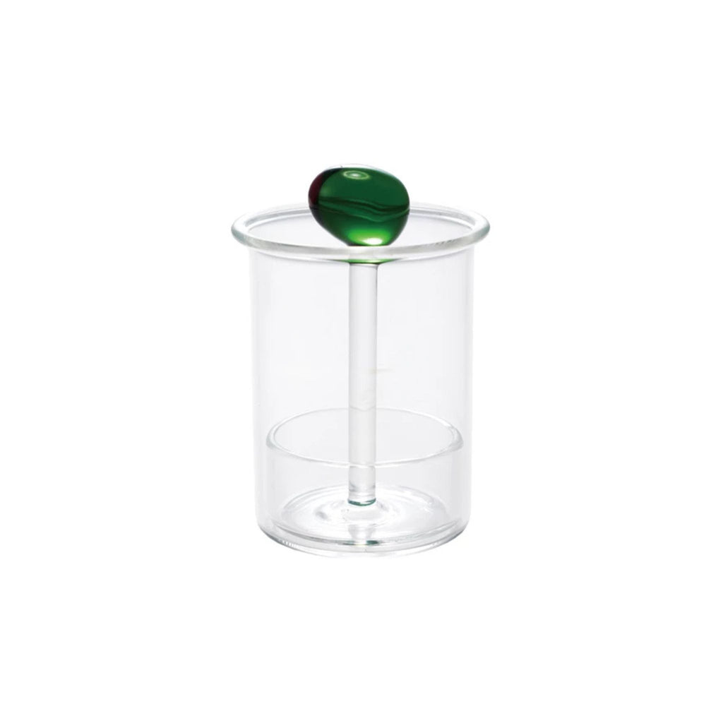 Glass Toothpick Holder - Olive