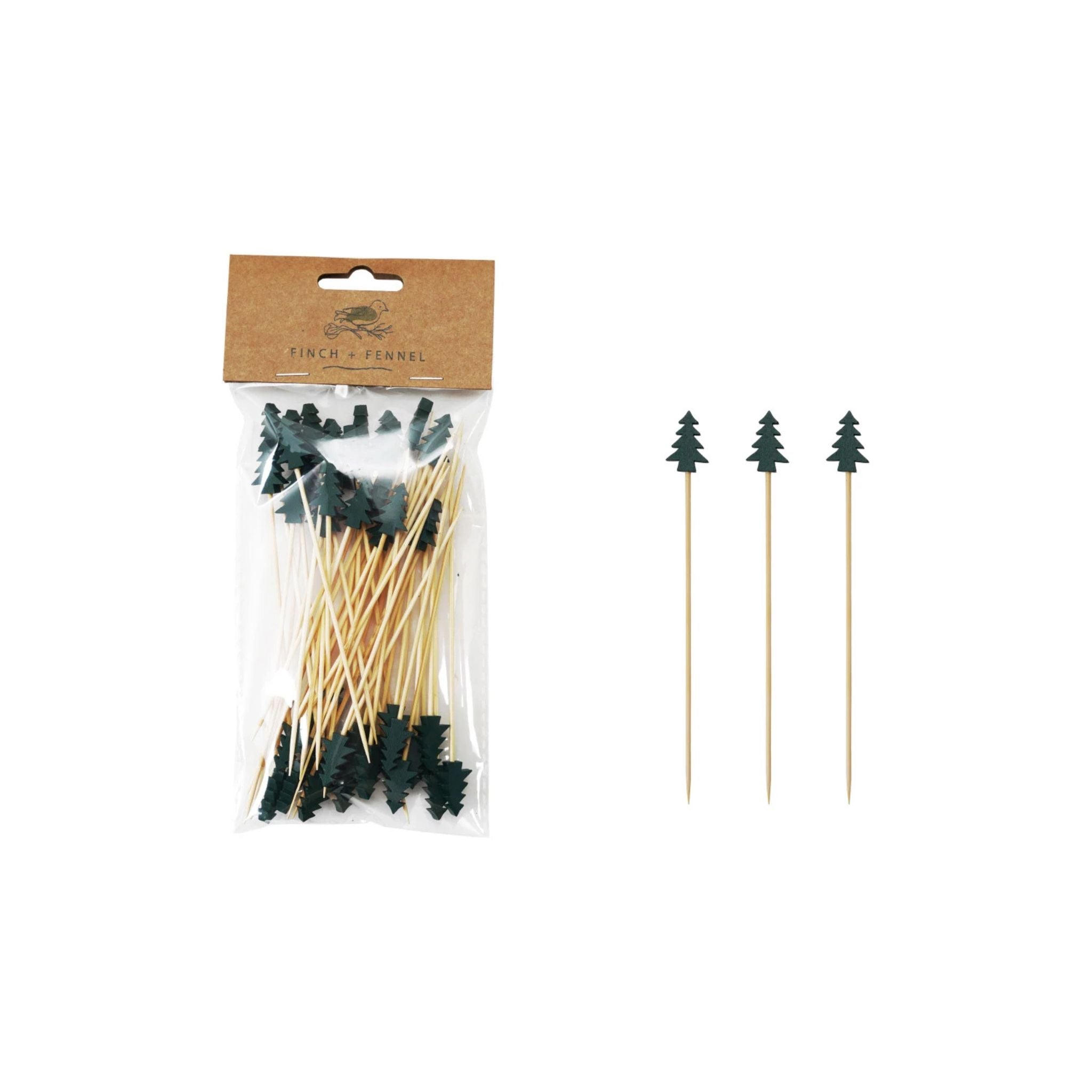 Bamboo Skewers - Tree Shaped Handle