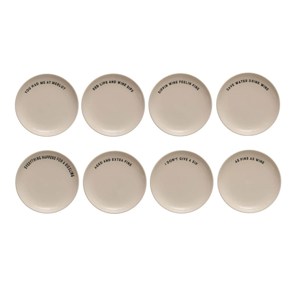 Stoneware Plate w/Sayings