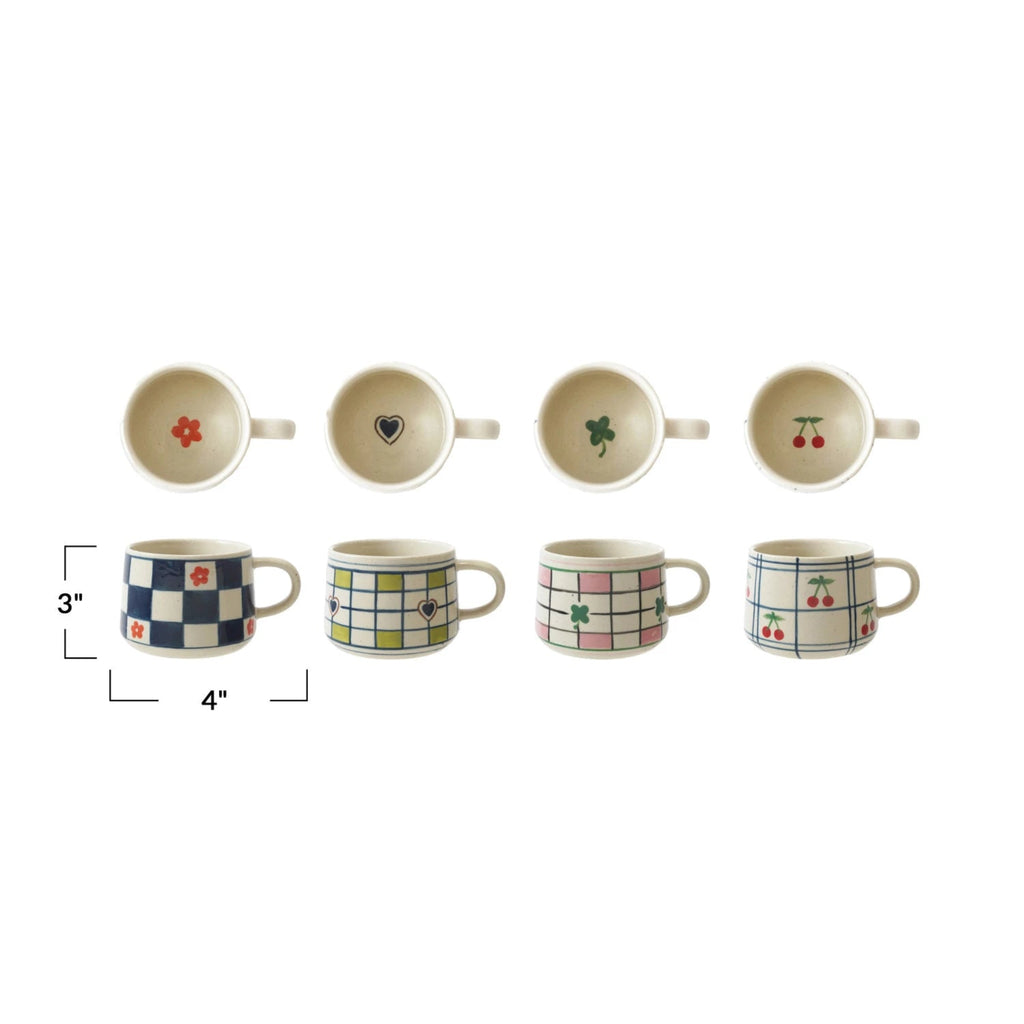 Mugs with assorted patterns