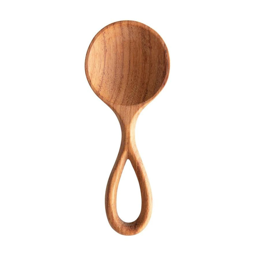 Wood Spoon W/Handle - Hand-Carved Doussie