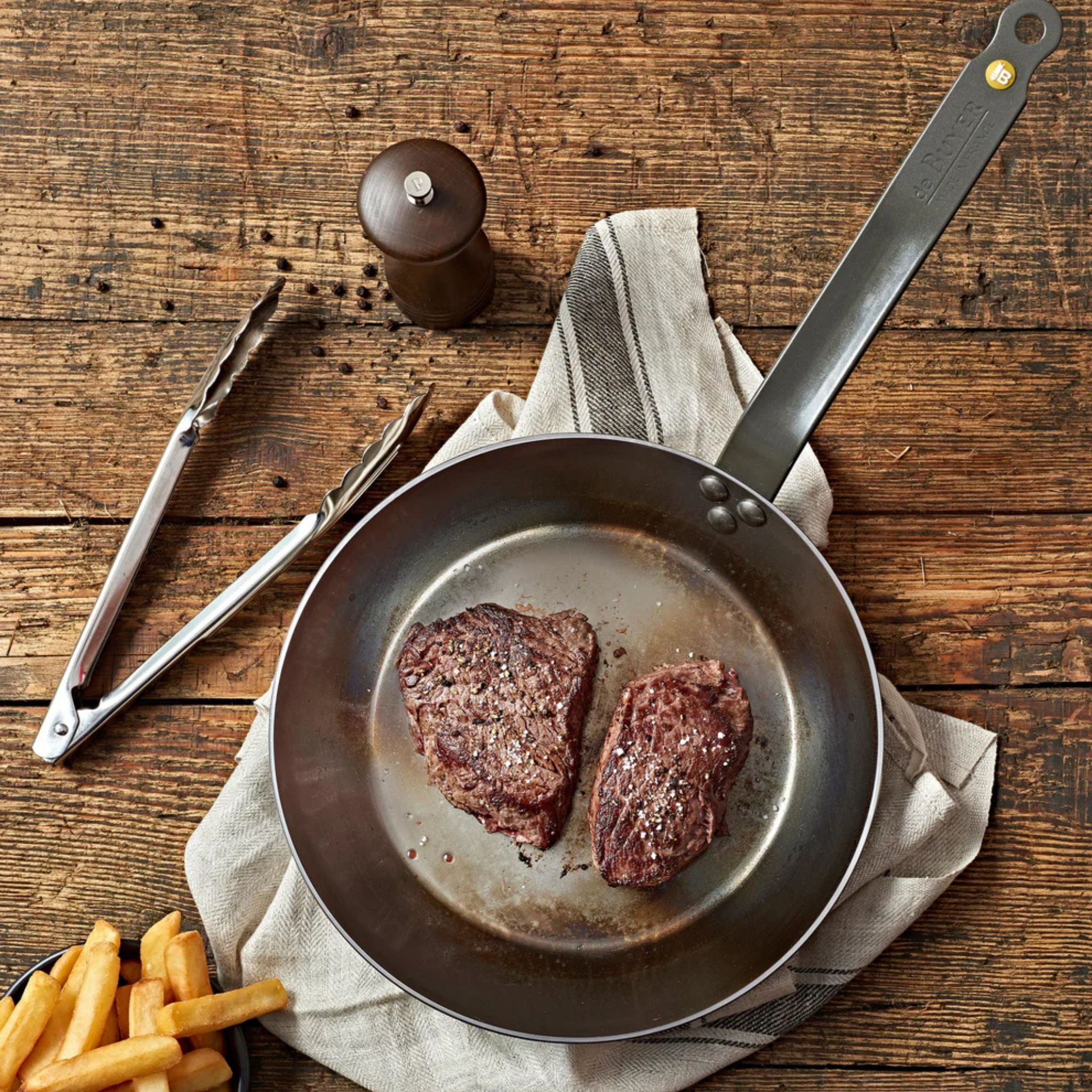 9.5" Fry Pan Mineral B Carbon Steel