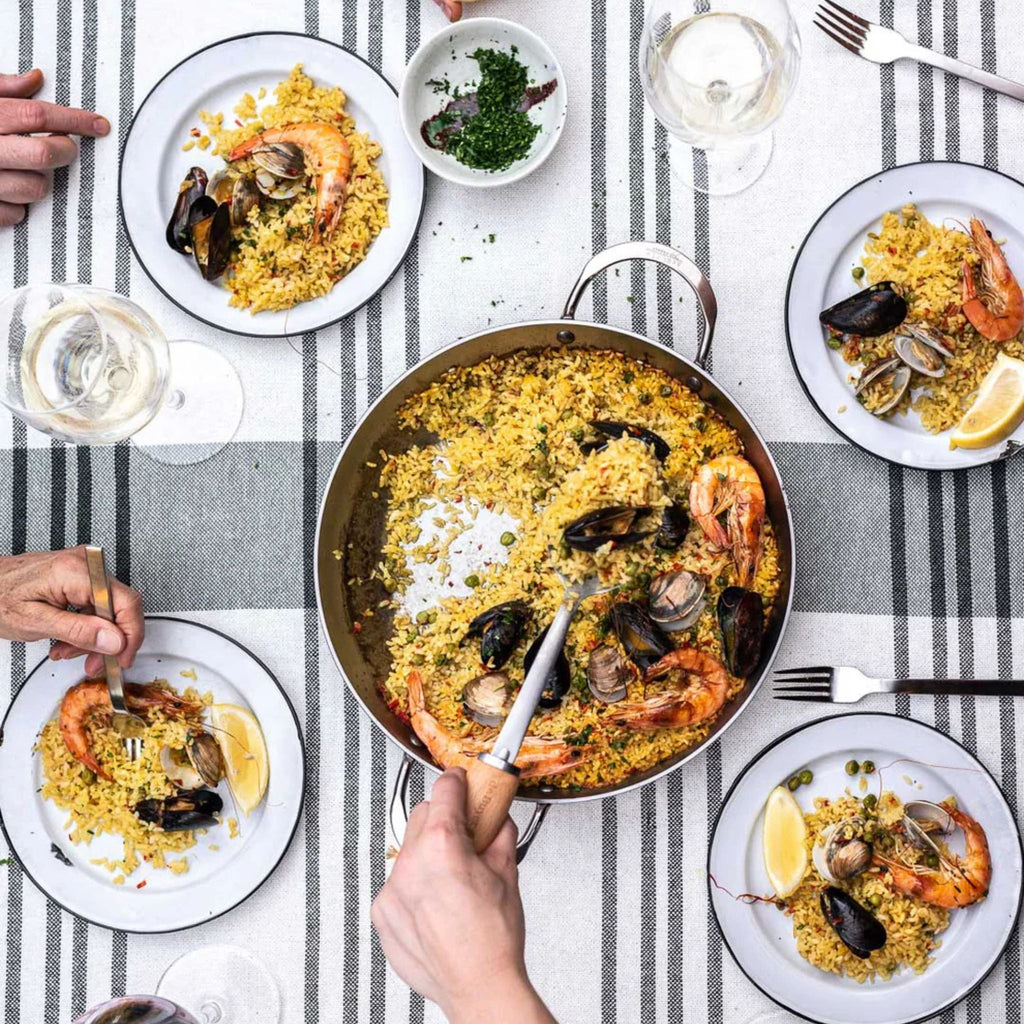 Mineral B Paella Pan - lifestyle pic
