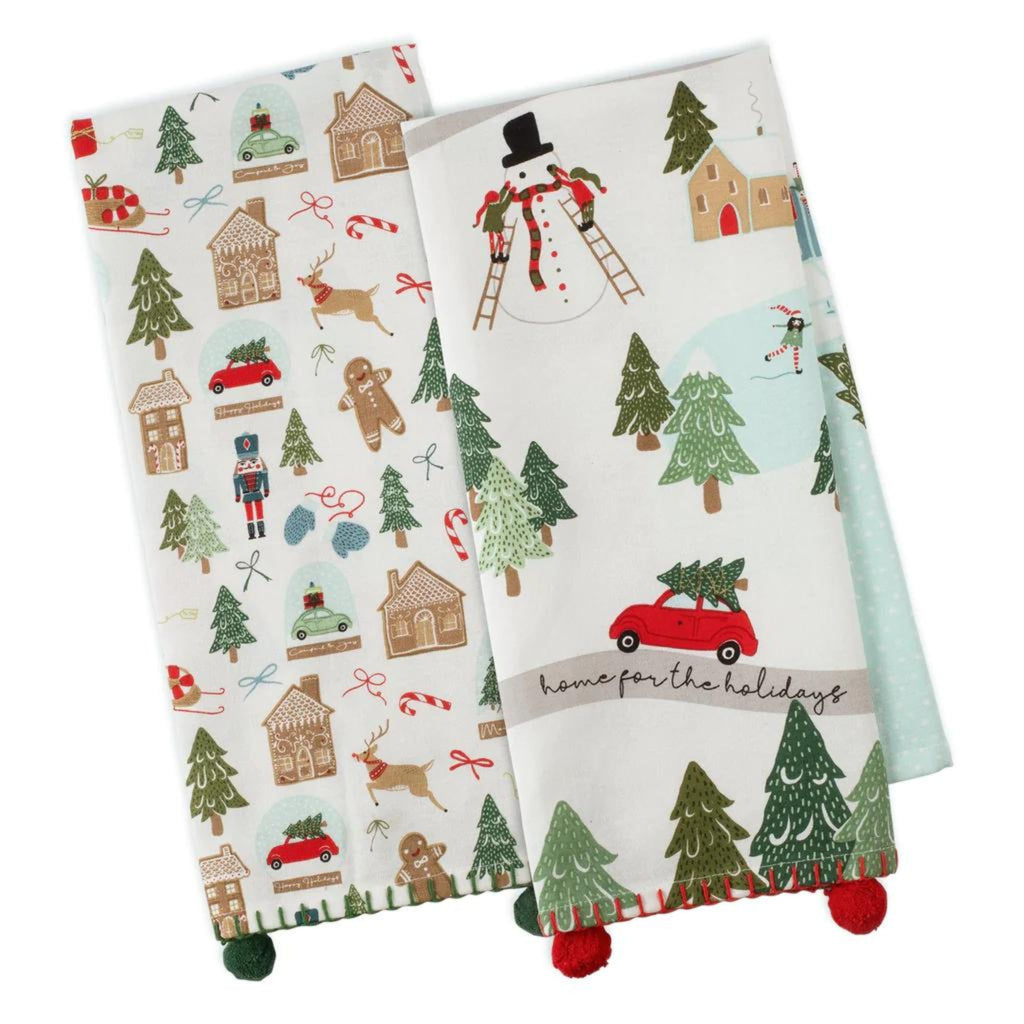 holiday theme dishtowels