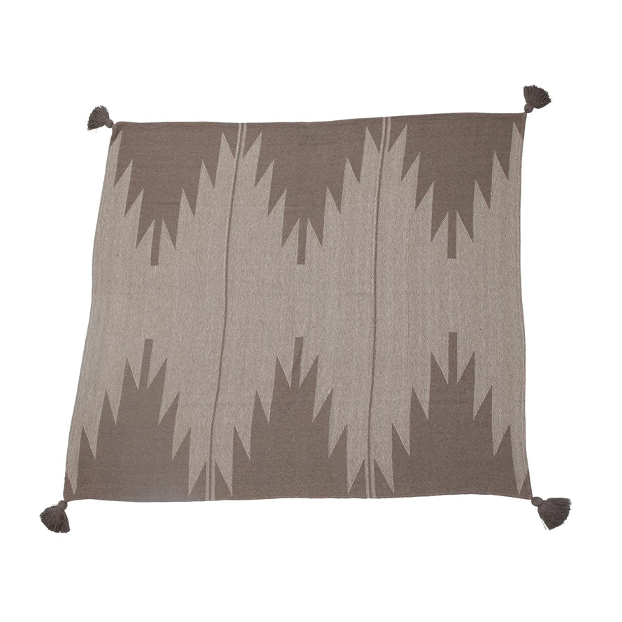 Table Blanket - Aztec Pattern w/Tassels