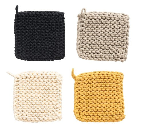 Square Cotton Crochet Pot Holders