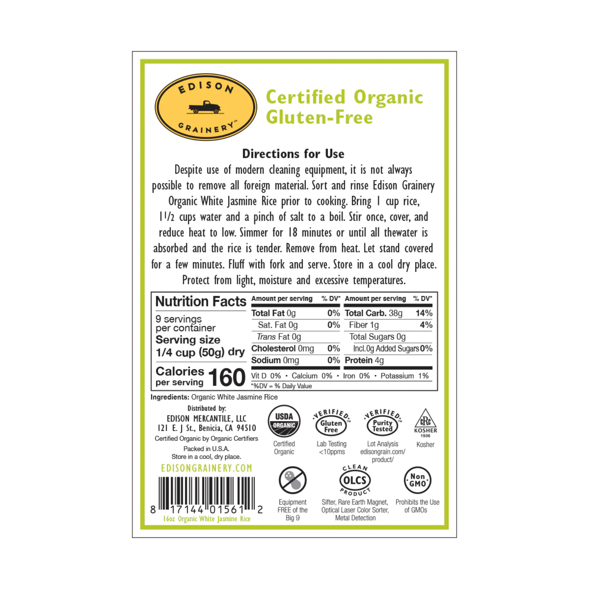 Organic White Jasmine Rice